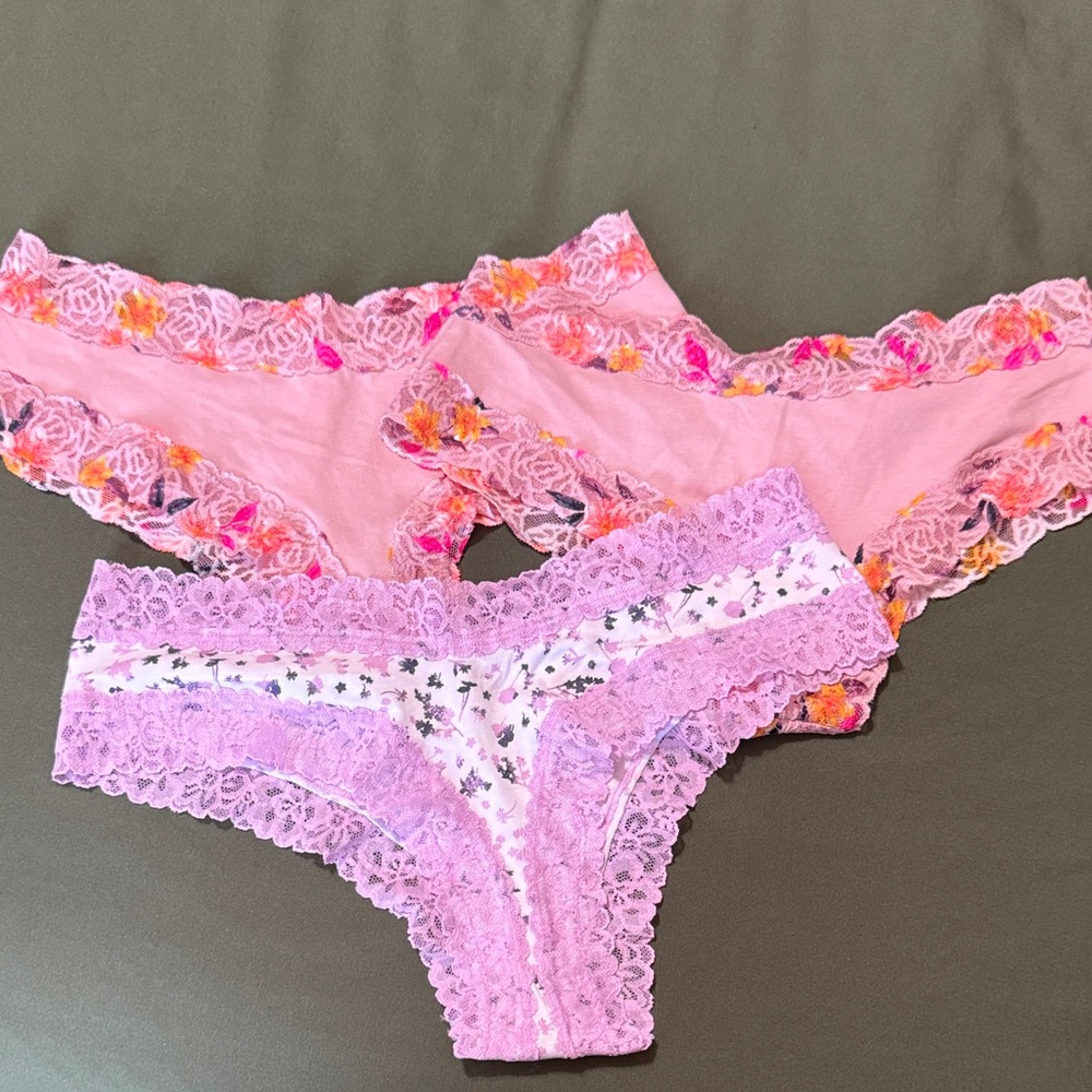 Victoria's Secret Pink and Purple Lace Panties